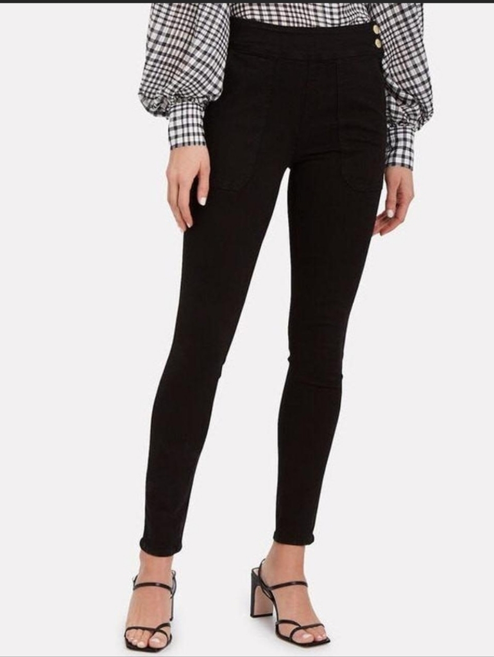 FRAME Le Francoise Black Skinny High-Waist Jeans NWT